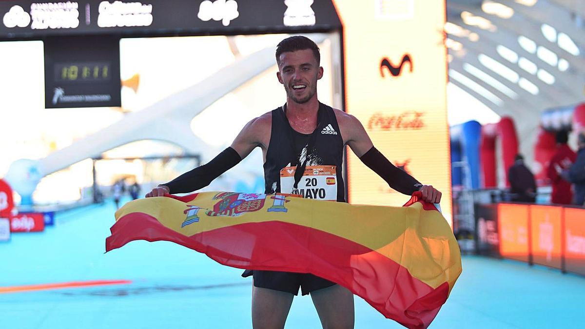 Carlos Mayo, mejor español en el Medio Maratón Elite Edition en 2020, repite en València. | F. CALABUIG