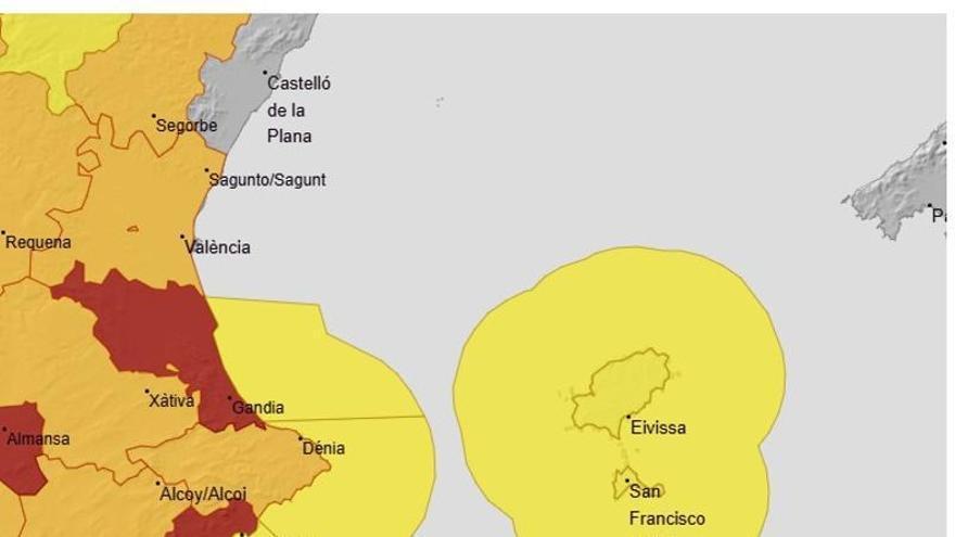 Aemet alerta de fuertes rachas de viento al final de la tarde en Ibiza y Formentera