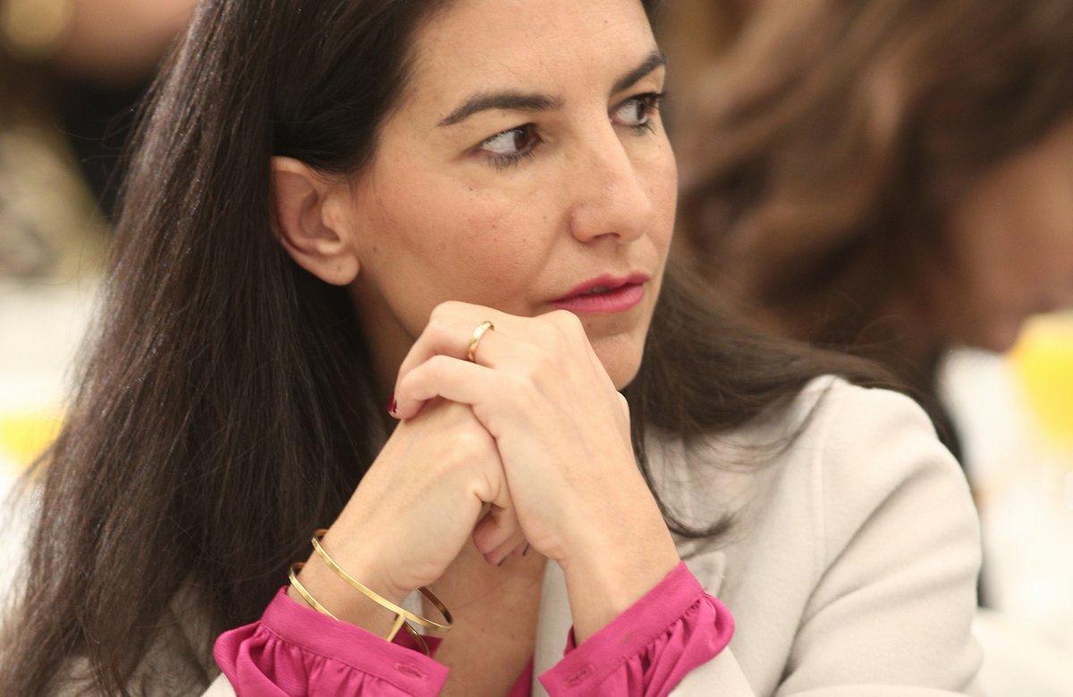 La presidenta de Vox Madrid, Rocio Monasterio, durante un desayuno informativo de Europa Press en el que han participado la presidenta de la Comunidad de Madrid, Isabel DÃ­az Ayuso y el vicepresidente de la Comunidad de Madrid, Ignacio Aguado, en Madrid (EspaÃ±a), 16 de enero de 2020.