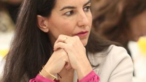 La presidenta de Vox Madrid, Rocio Monasterio, durante un desayuno informativo de Europa Press en el que han participado la presidenta de la Comunidad de Madrid, Isabel DÃ­az Ayuso y el vicepresidente de la Comunidad de Madrid, Ignacio Aguado, en Madrid (EspaÃ±a), 16 de enero de 2020.
