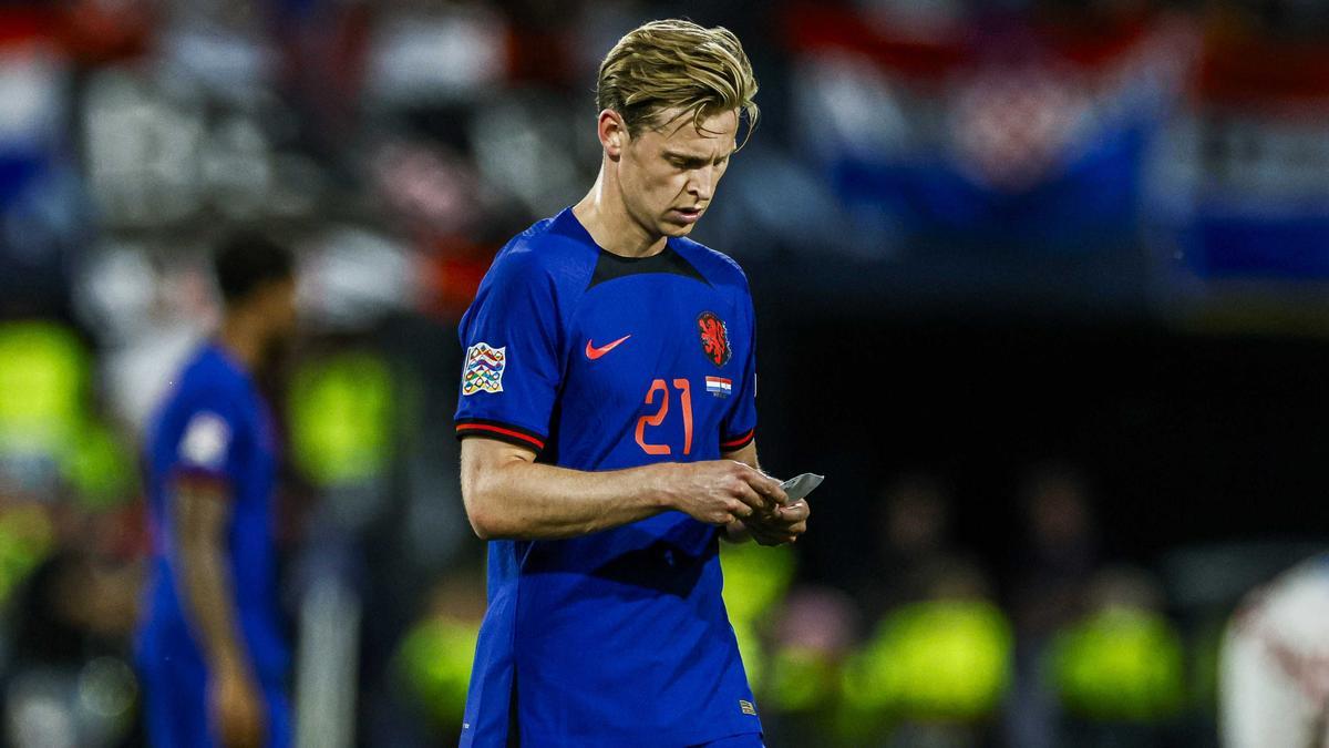 Frenkie de Jong, durante el partido de Países Bajos contra Croacia