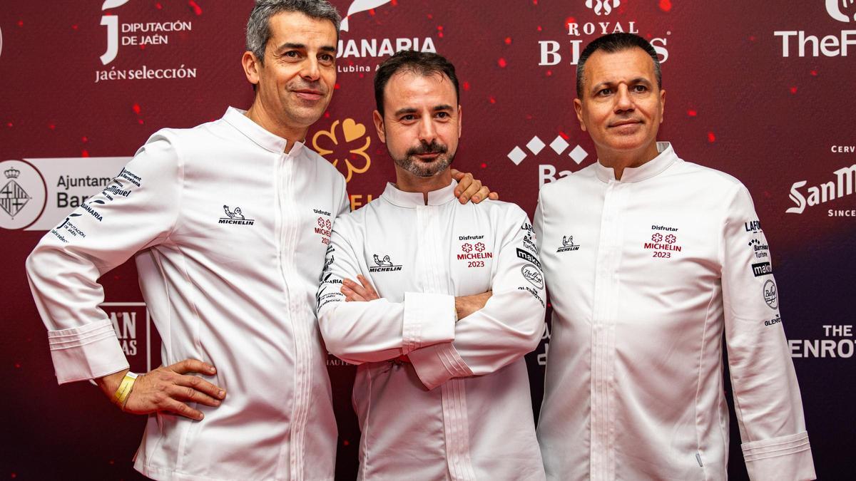 Mateu Casañas, Eduard Xatruch y Oriol Castro, del restaurante Disfrutar.