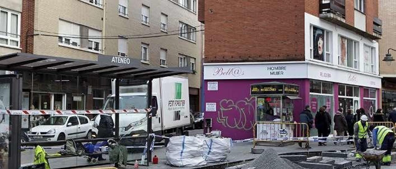 Obras en la avenida de la Argentina.