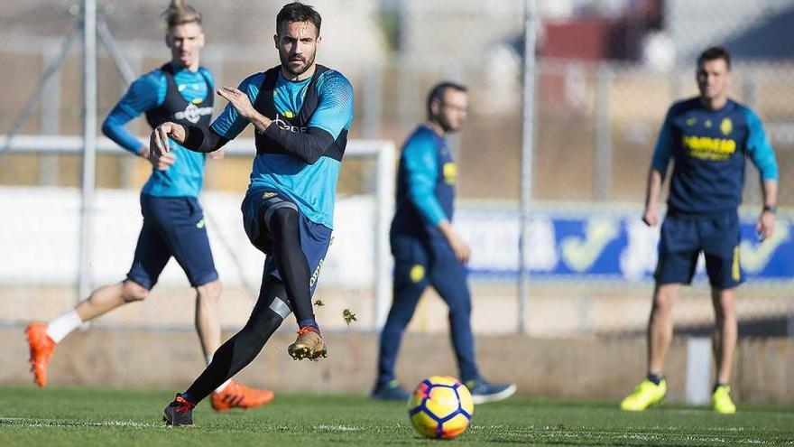 Mario, durante el entrenamiento