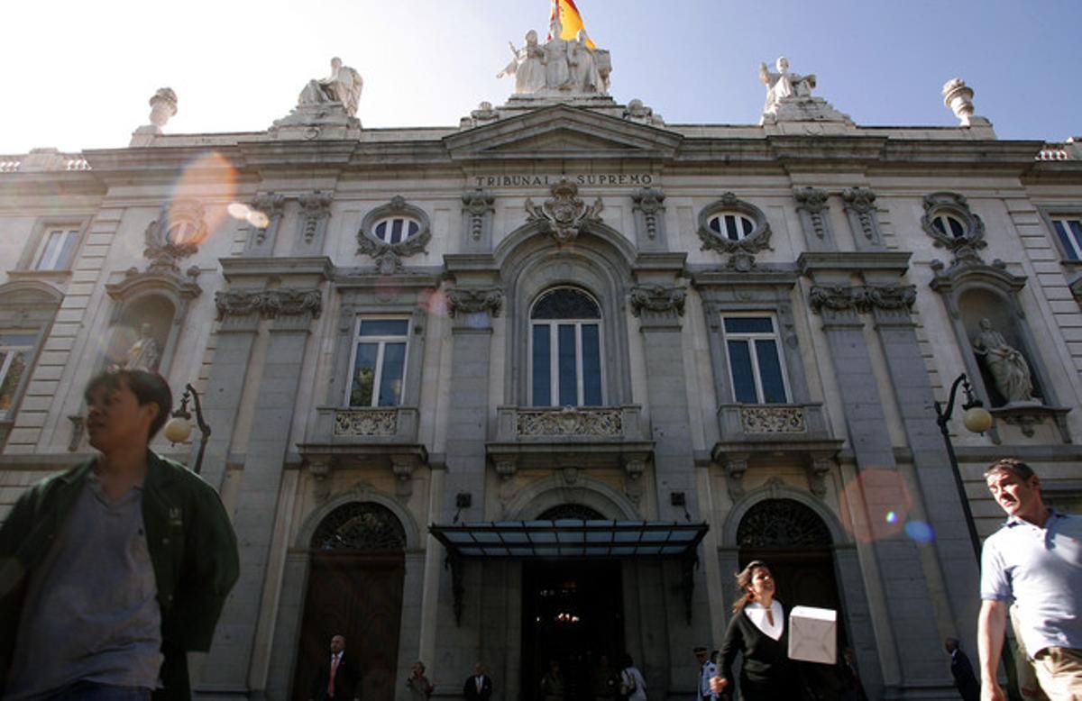 Fachada de la sede del Tribunal Supremo en Madrid.