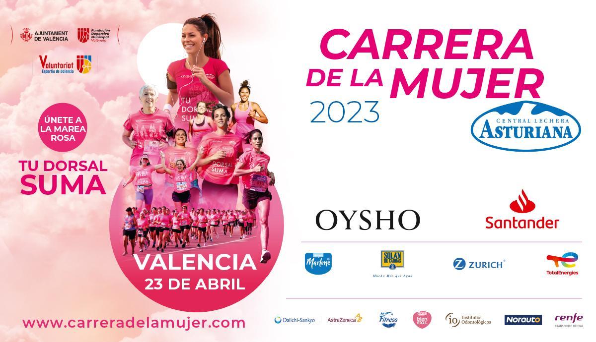 Cartel de la Carrera Mujer Valencia 2023.