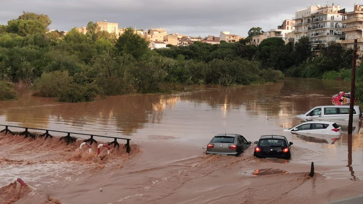 Nach den heftigen Regenfällen in der Nacht: Hochwasser in Porto Cristo