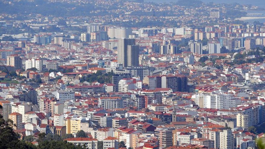 Una vista del casco urbano de Vigo. // M. G. Brea