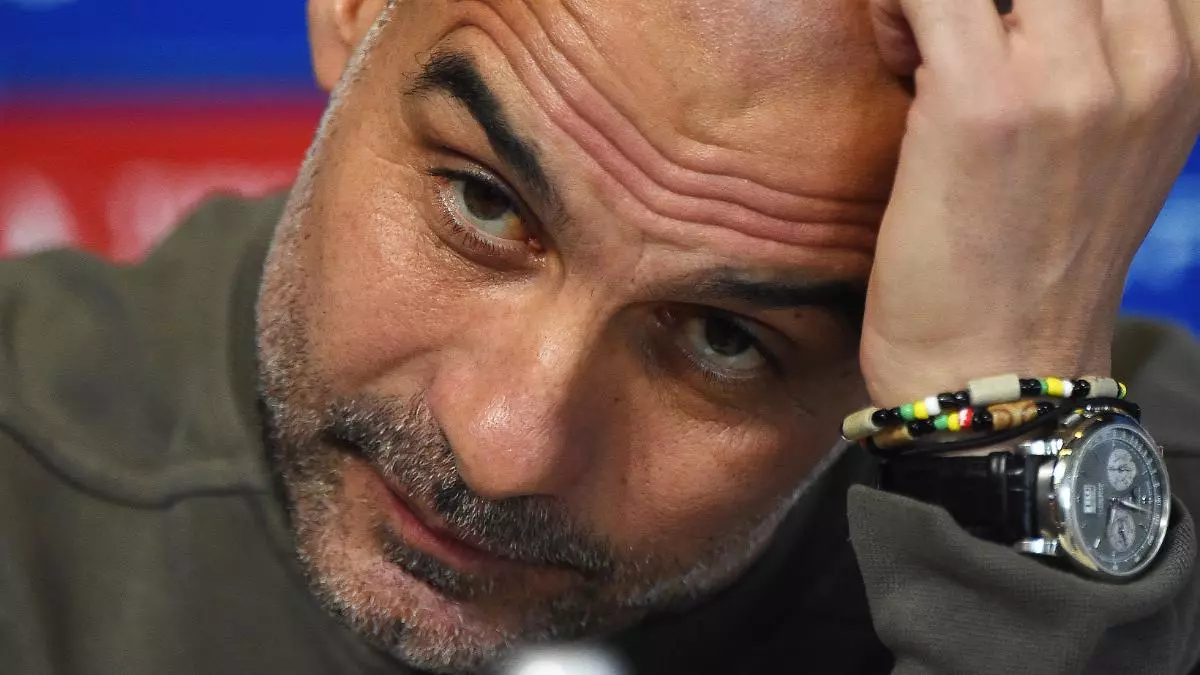 Pep Guardiola en rueda de prensa