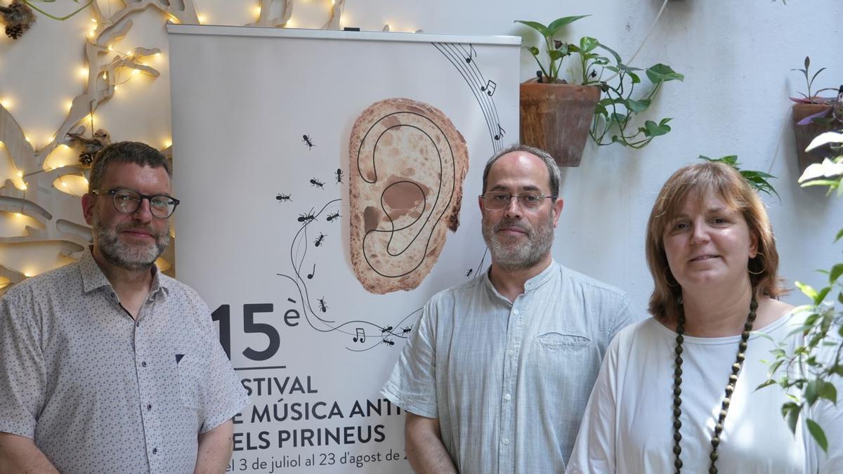 Xavier Cester, Alfons Pérez i Gemma Tó, regidora de Promoció Econòmica de la Seu