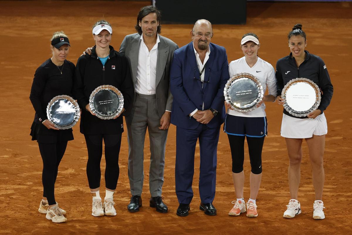Cuadro de honor del dobles fememino del Mutua Madrid Open
