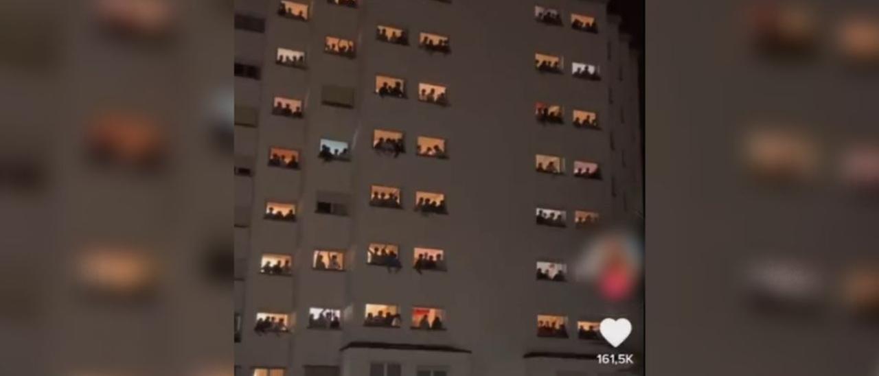 Screenshot aus der Szene am Studentenwohnheim in Madrid.