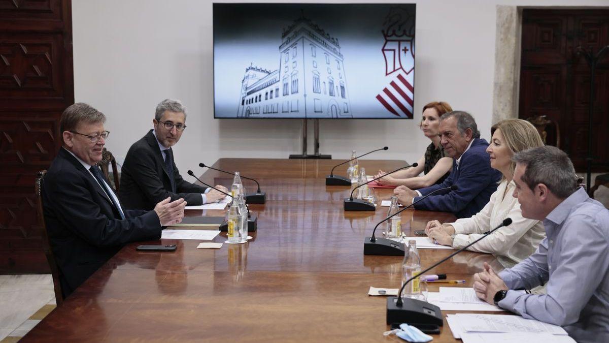 Reunión celebrada esta mañana en el Palau.