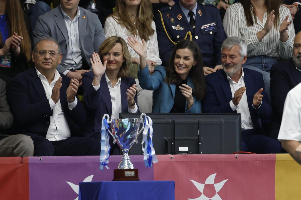 La reina Letizia asiste a la final de la Copa de la Reina de Waterpolo.