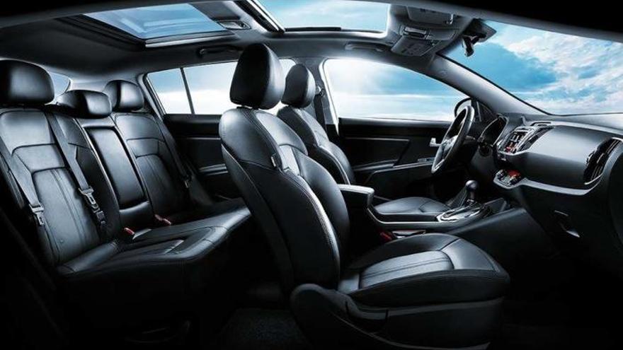 Una imagen del interior del nuevo Kia Sportage.