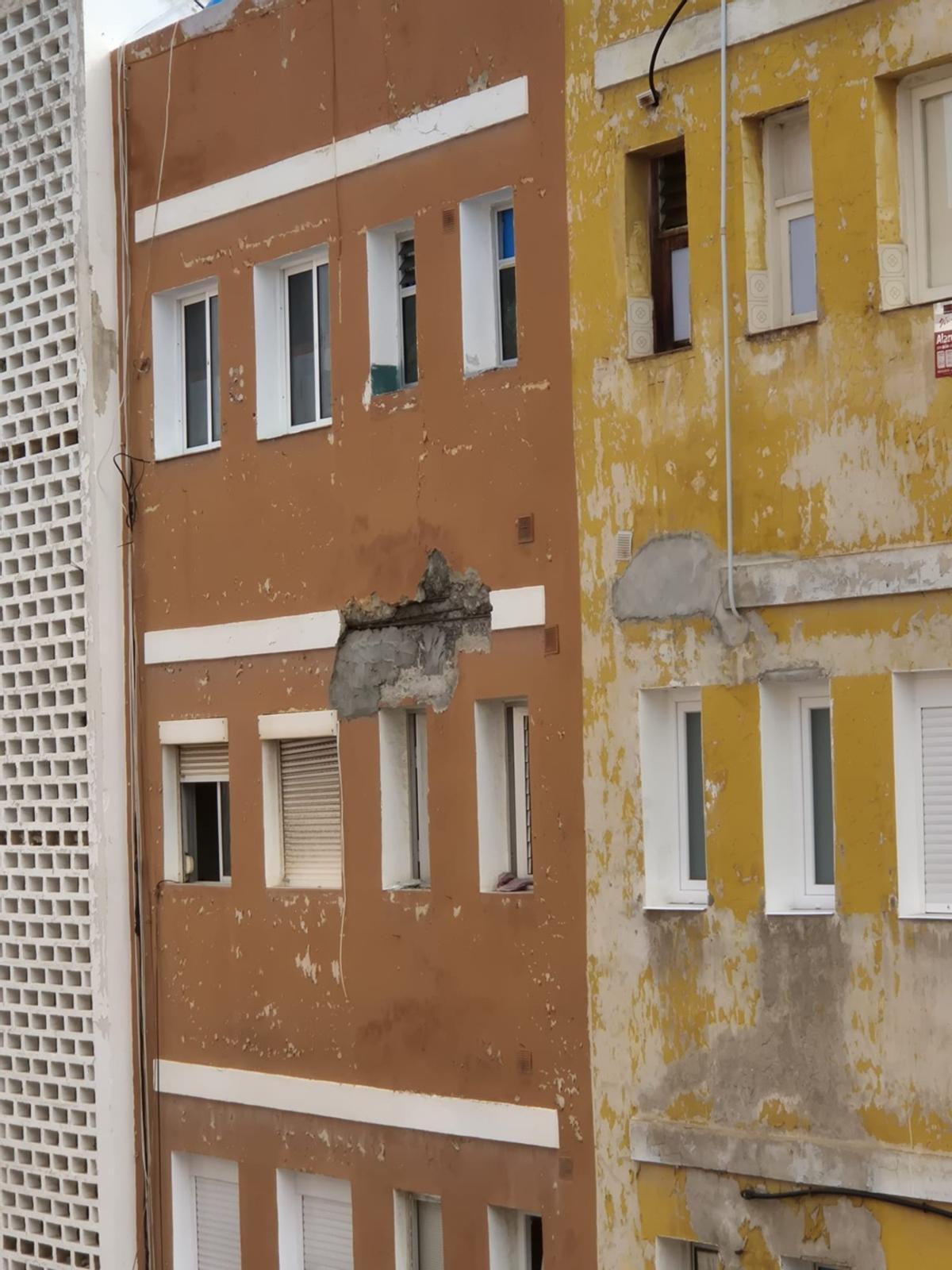 Deterioro de viviendas en la barriada de San Francisco de Las Palmas de Gran Canaria