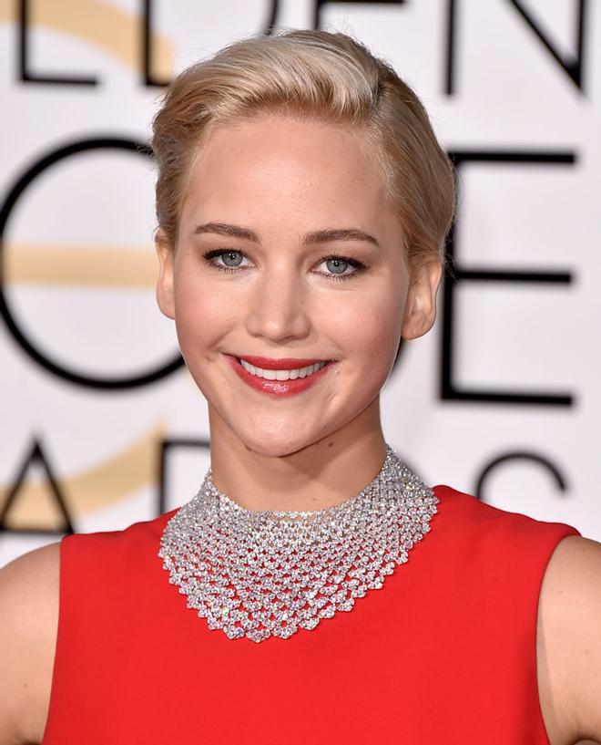 Globos de Oro 2016: Jennifer Lawrence con labios de Dior