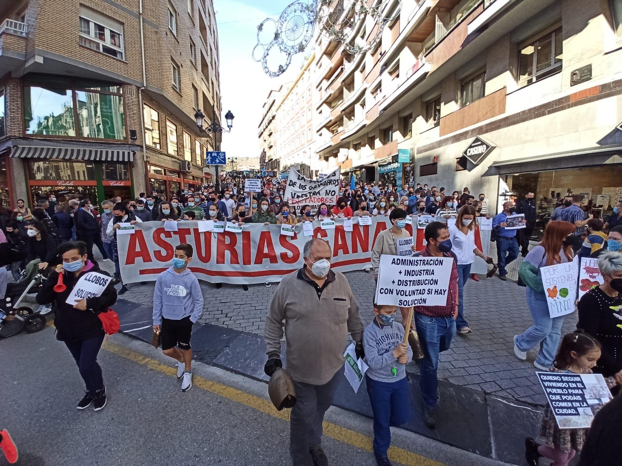 El campo asturiano vuelve a salir a la calle: la tractorada en Oviedo terminó con momentos de tensión ante la Junta
