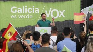 Abascal, en un acto electoral en Vigo.
