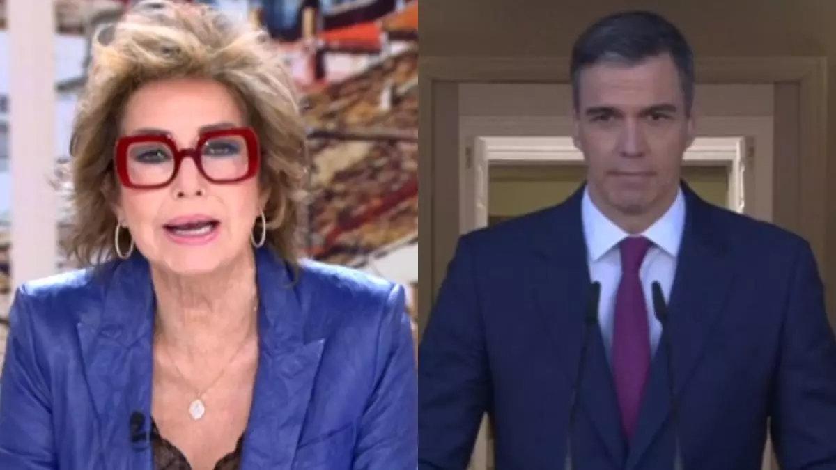 Ana Rosa Quintana y Pedro Sánchez.