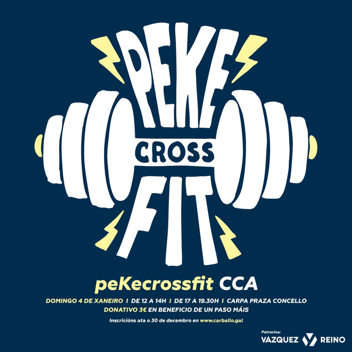 Cartel promocional do peKecrossfit organizado polo CCA de Carballo.
