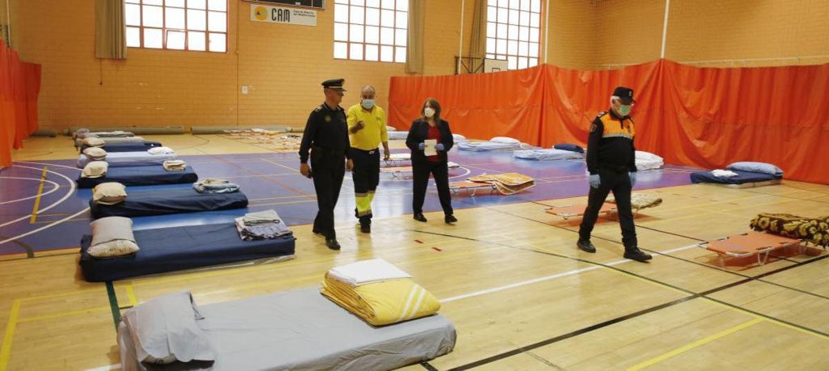 Imagen del pabellón Florida-Babel, habilitado para "sin techo" de Alicante