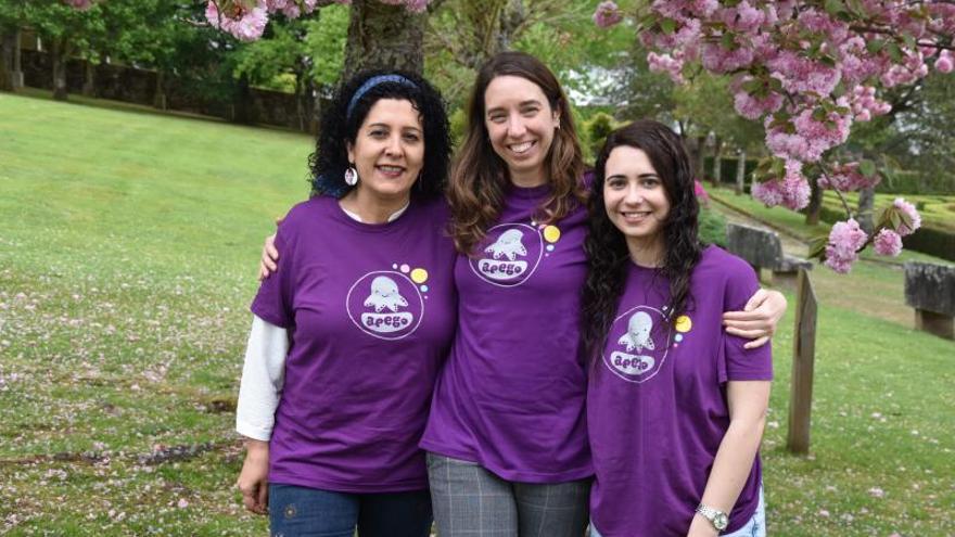 Presentación da IV Festa do Apego, que chegará o vindeiro sábado ata o Pazo da Peregrina, a cargo da técnica Rosa Moreiras, pola esquerda, a concelleira Escarlata Pampín e Fátima Souto / Concello