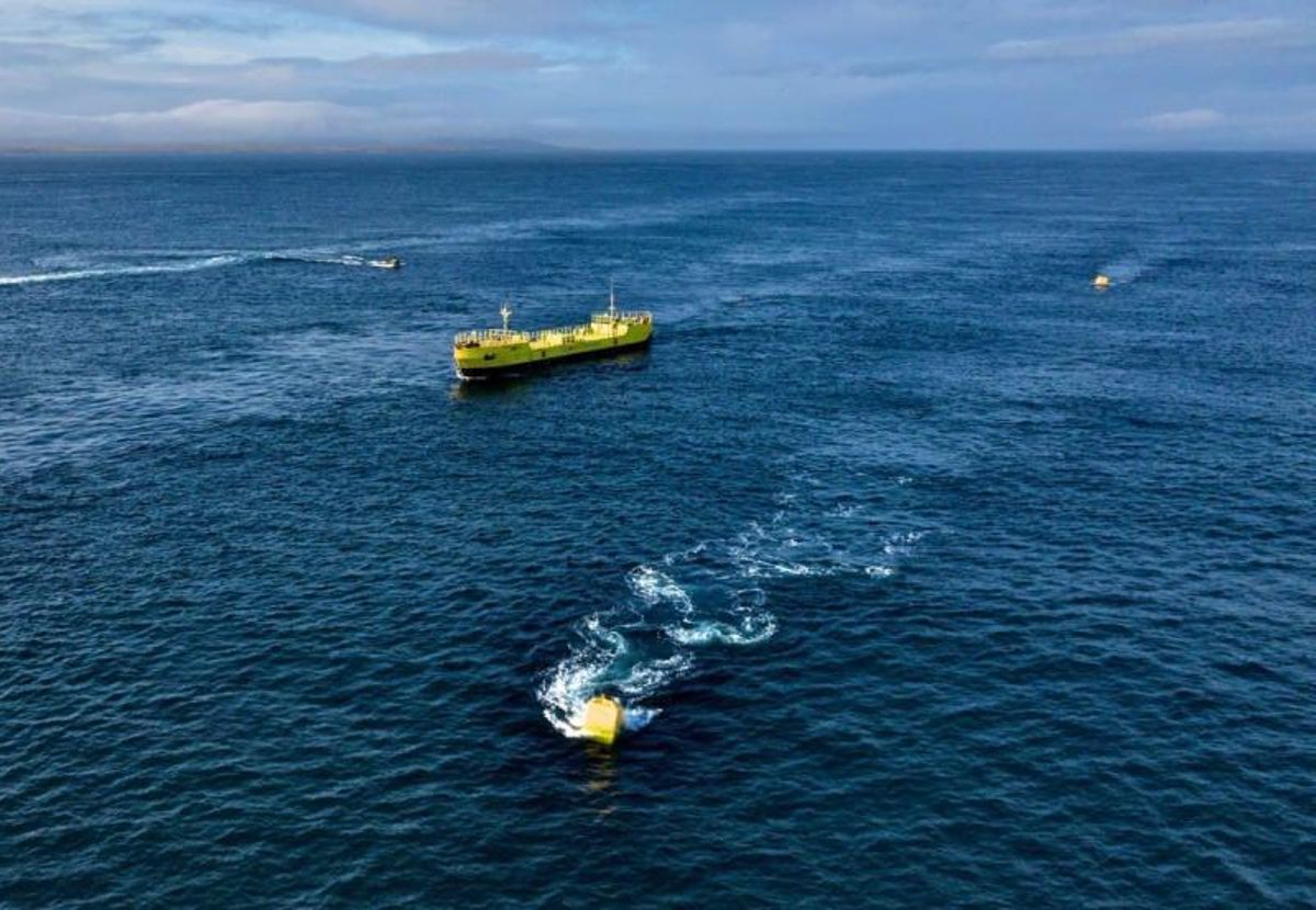 La plataforma “Atir”, instaladaen las islas Oradas, enEscocia. | // MAGALLANES RENOVABLES