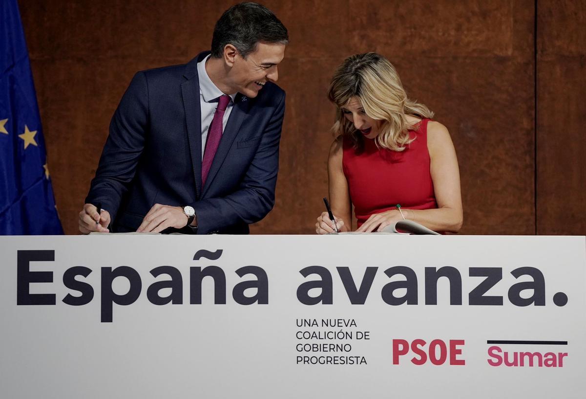 Les claus de l’acord entre PSOE i Sumar: de la reducció de jornada i canvis en l’acomiadament a nous permisos per naixement