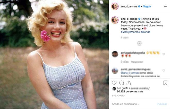 El increíble cambio de Ana de Armas caracterizada de Marilyn Monroe