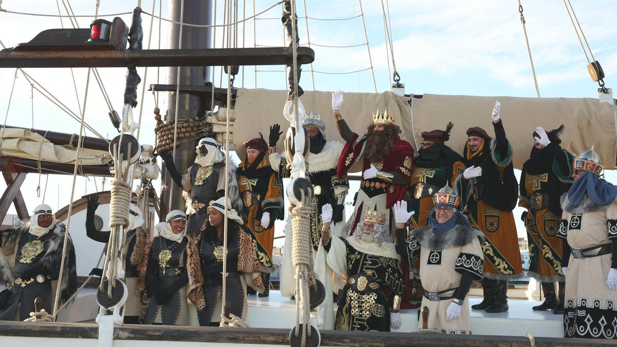 Los Reyes Magos en el pailebote Pascual Flores
