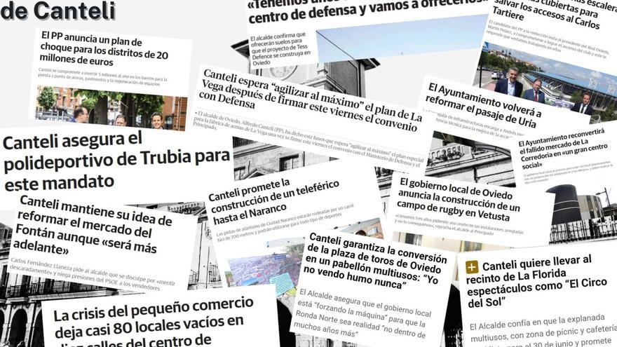 Gráfico del PSOE de Oviedo con «Las promesas vacías de Canteli». | | CEDIDA A LNE