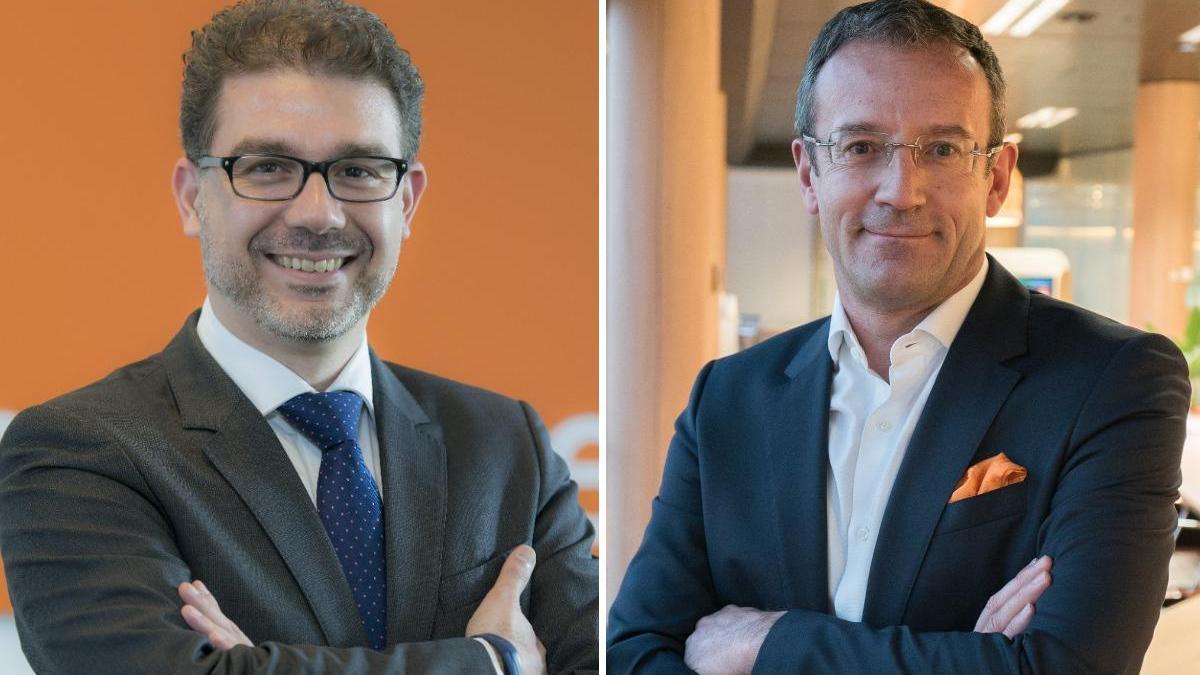 Ludovic Pech, nuevo CEO de Orange España, y Jean-François Fallacher, ex CEO de la filial española y nuevo CEO de Orange Francia.