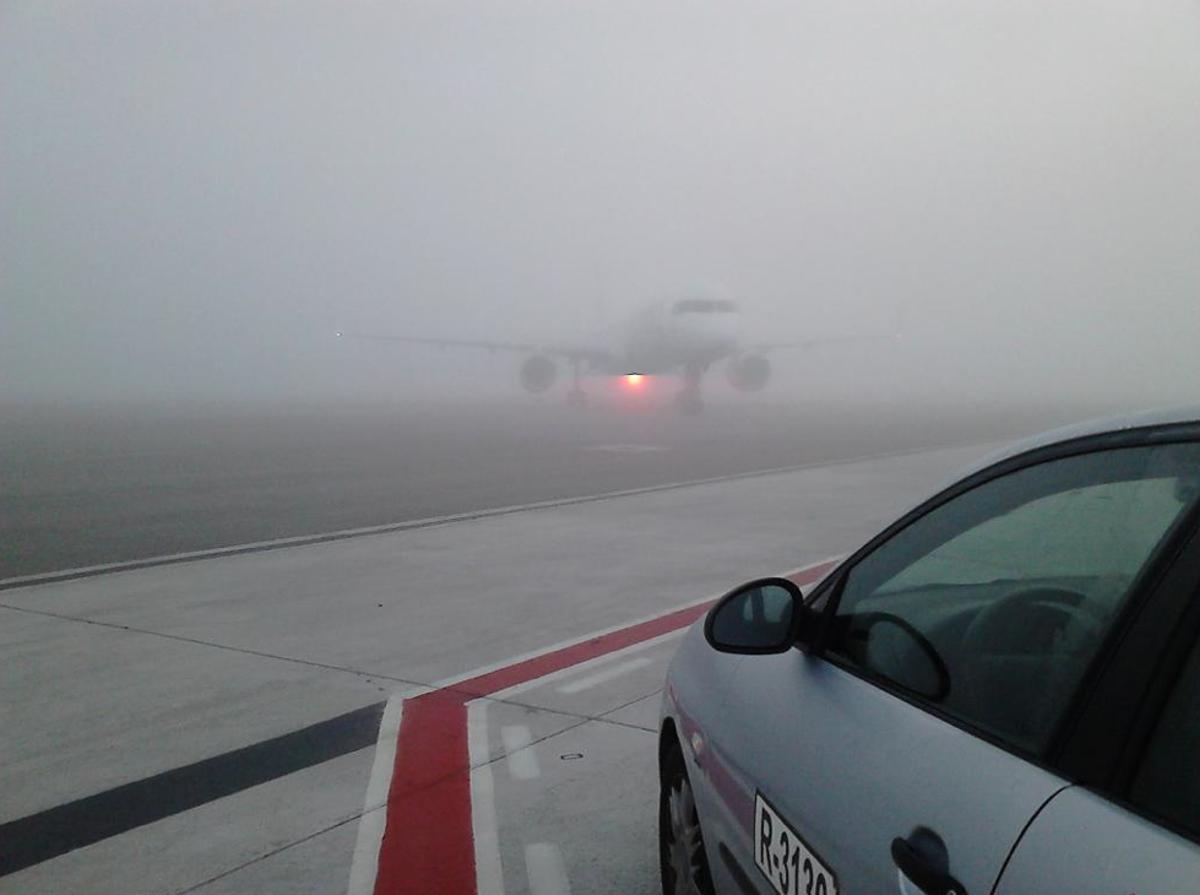 Niebla densa en las pistas del aeropuerto de Palma