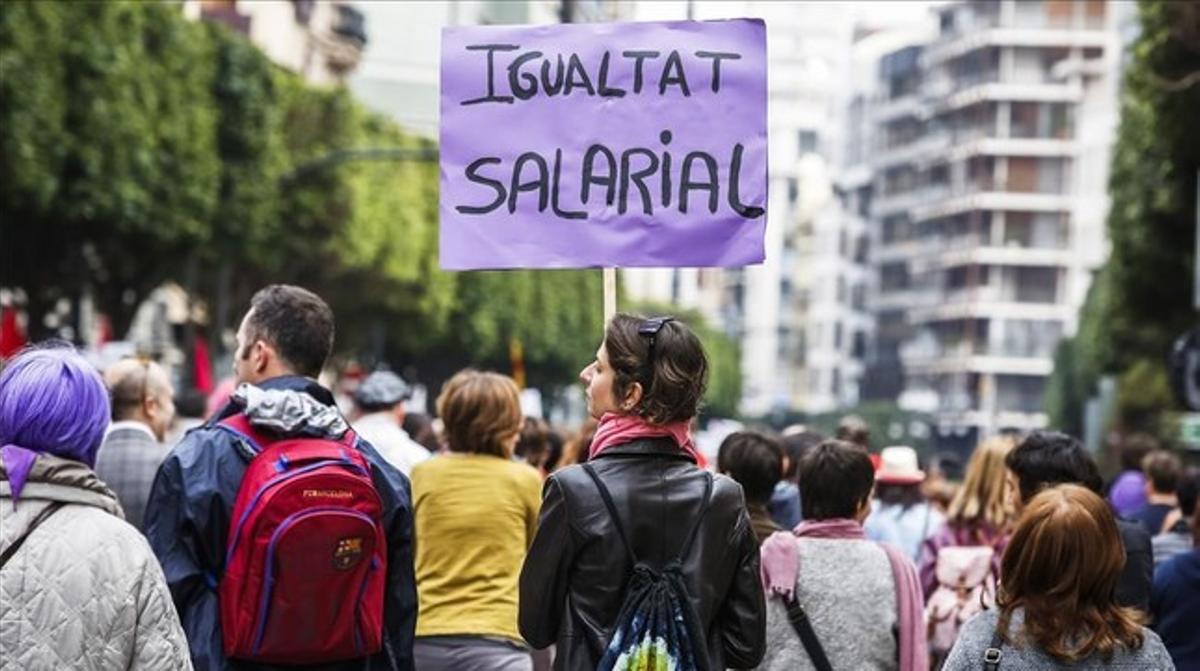 Manifestación por la igualdad en Valencia, el 8 de marzo del 2015.
