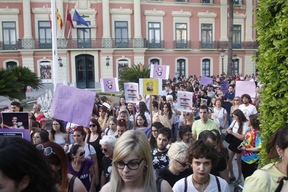 Protesta en Murcia contra la excarcelación de La Manada