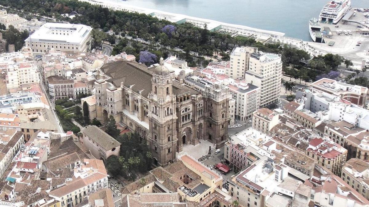 Recreación del proyecto del tejado para cubrir la Catedral de Málaga