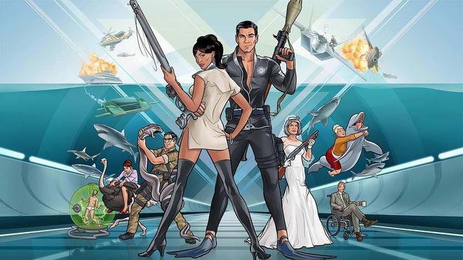 Un fotograma de la serie de animación para adultos 'Archer'