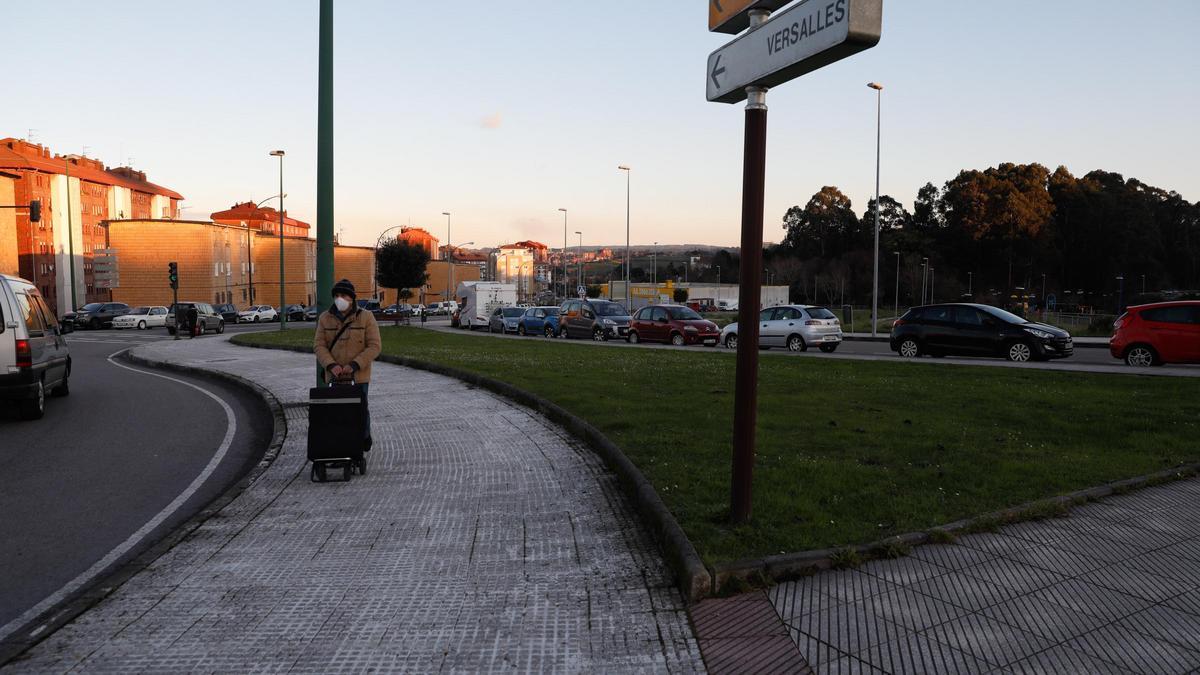 Inmediaciones del parque de La Grandiella, en Avilés.