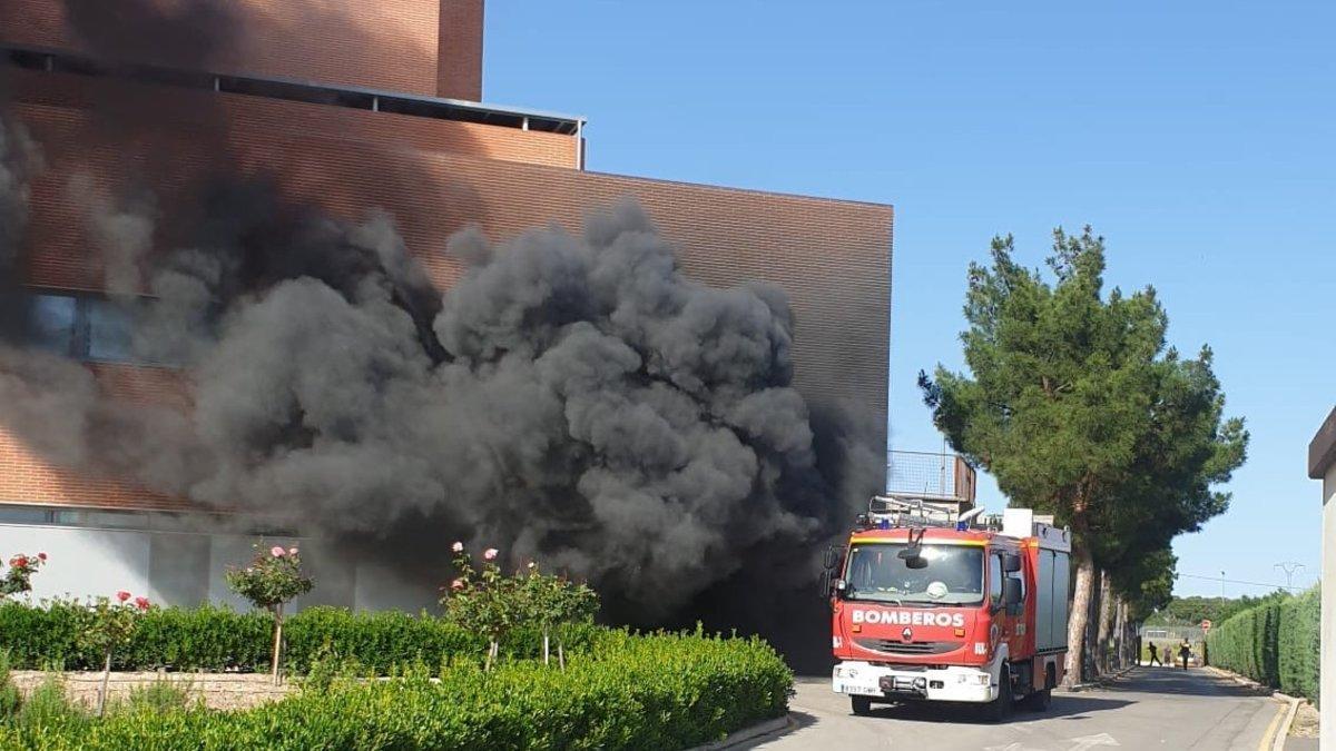 El incendio del hospital de Hellín, en Albacete.