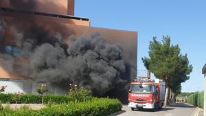 El incendio del hospital de Hellín, en Albacete. 