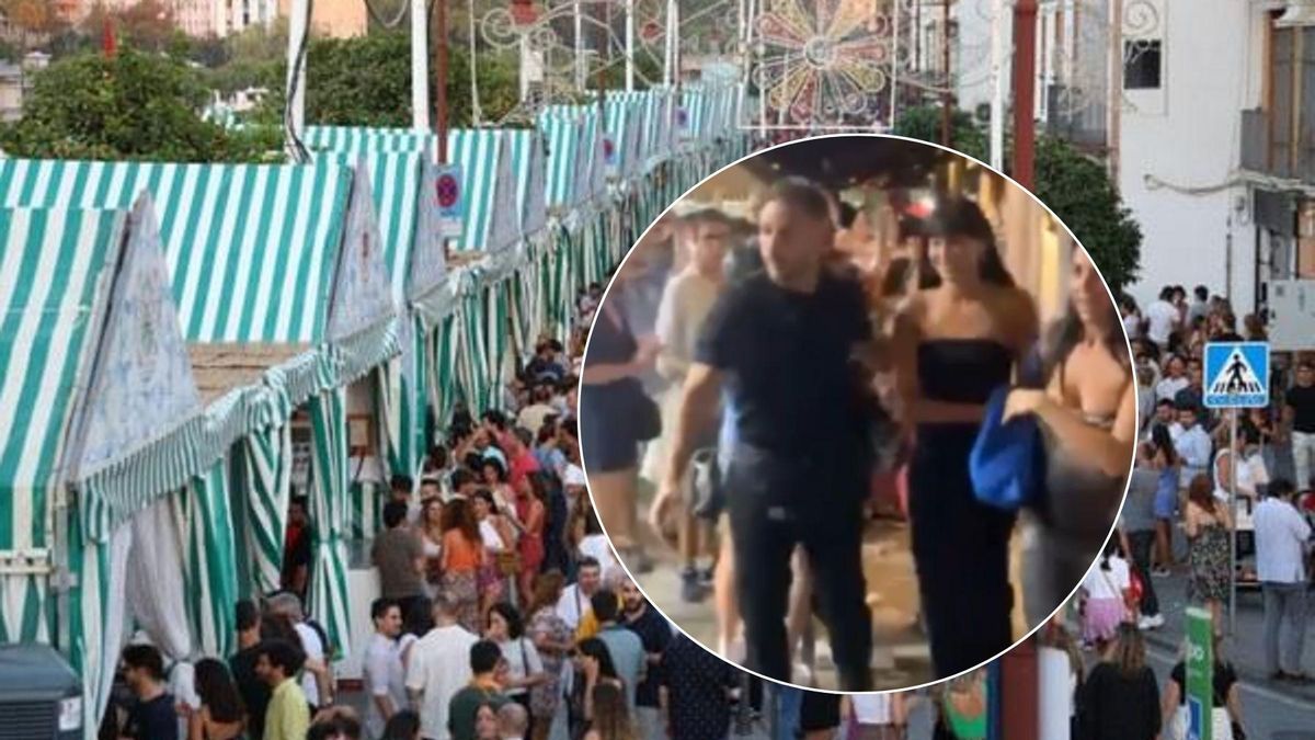 Aitana y Plex se pasean por la Velá de Triana antes de La Velada Ibai en La Cartuja