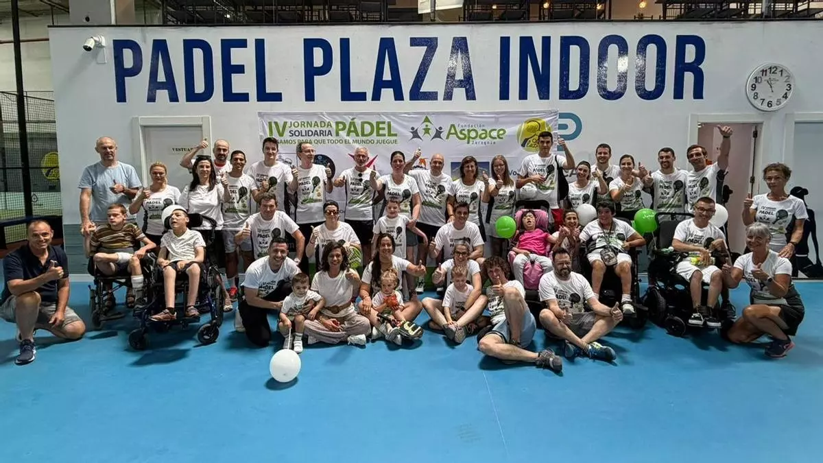 La IV Jornada Solidaria de Pádel de Aspace Zaragoza recauda 7.425 euros para seguir mejorando el recreo del Colegio de Educación Especial San Germán