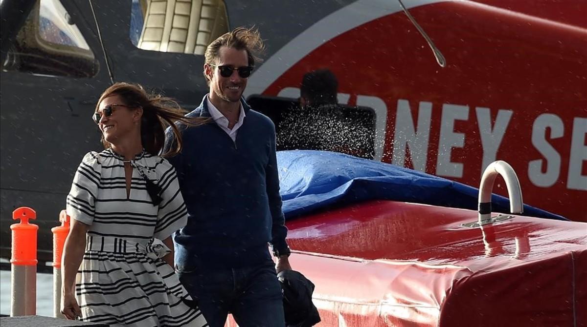 lmmarco38682267 pippa middleton  l  and her husband james matthews  r  arriv170531201257