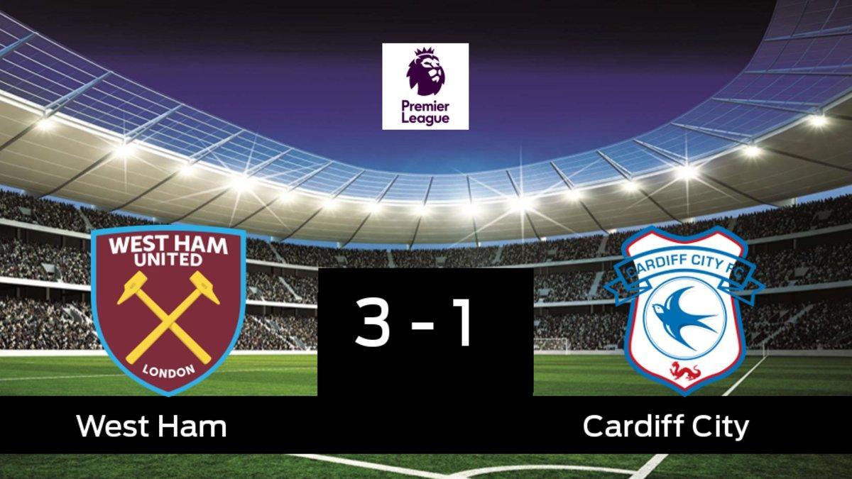 El West Ham derrota en casa al Cardiff City por 3-1
