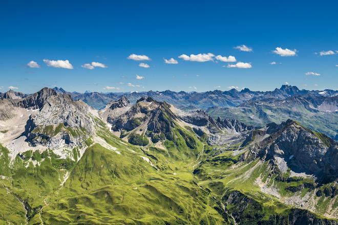 Vista de los Alpes austriacos.