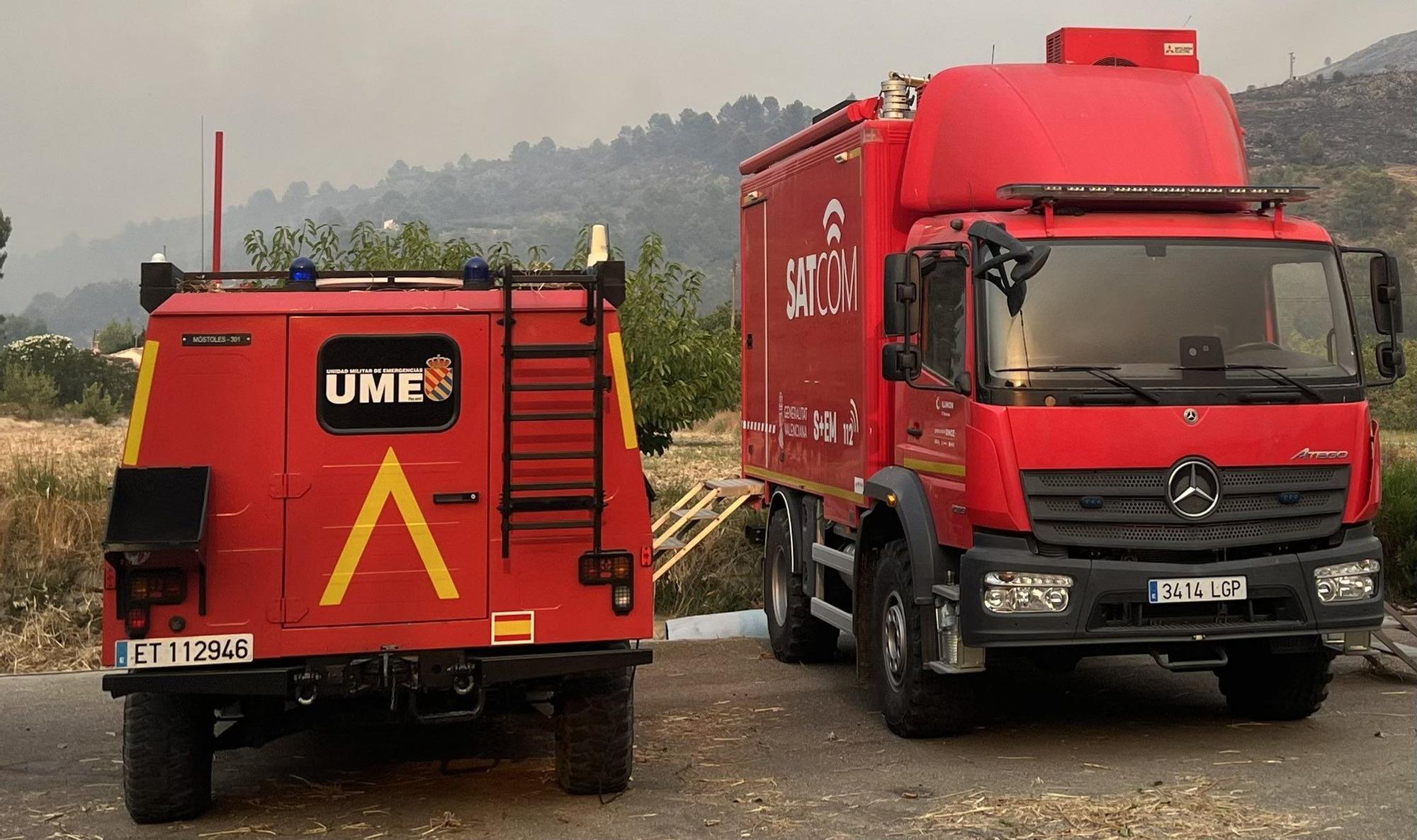 Las imágenes del incendio forestal en Villanueva de Viver