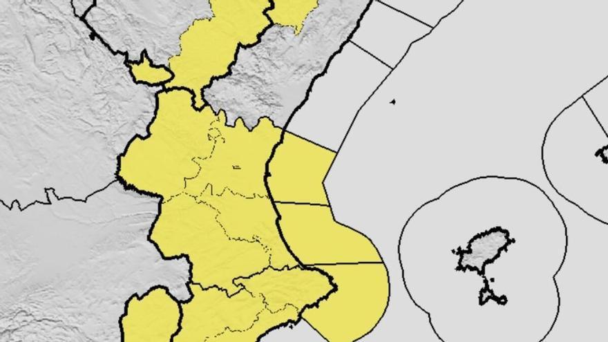 Aemet vuelve a activar los avisos por viento en la C. Valenciana: Valencia, Castellón y Alicante se ponen de nuevo en alerta tras el paso de la borrasca Oriana