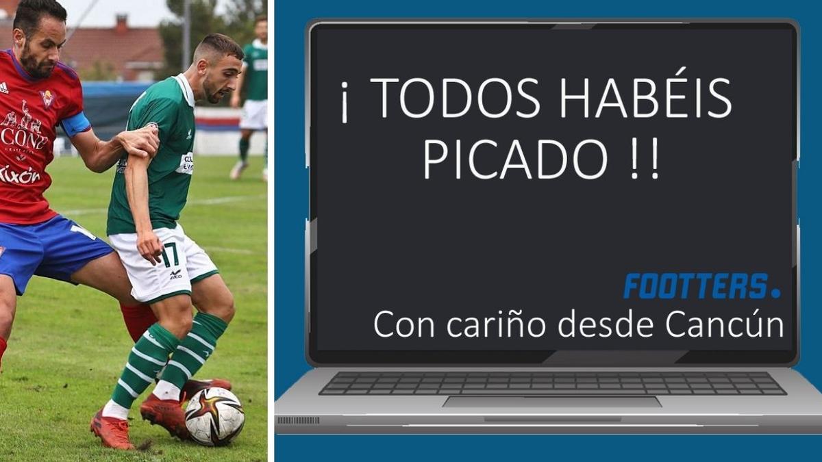 El meme colgado por el Coruxo durante la retransmisión de su último partido contra el Ceares