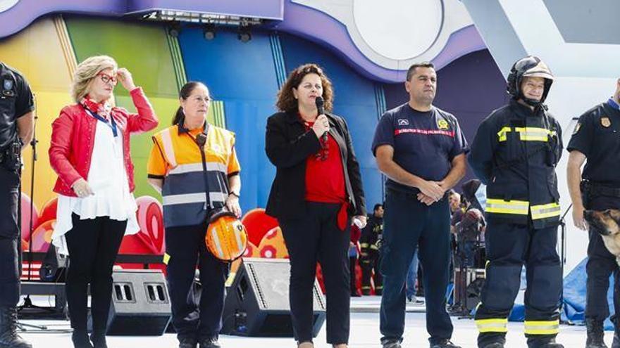 Simulacro de seguridad en el escenario del Carnaval en Santa Catalina